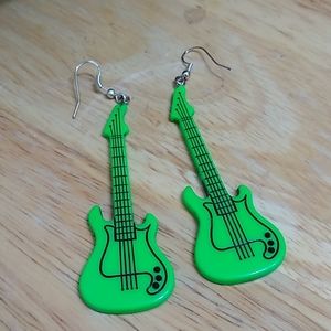 Tarina Tarantino green guitar earrings